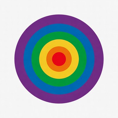Colorful Rainbow Target Circles