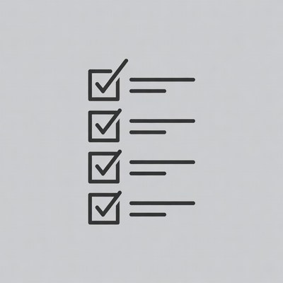 Completed Checklist with Checkmarks