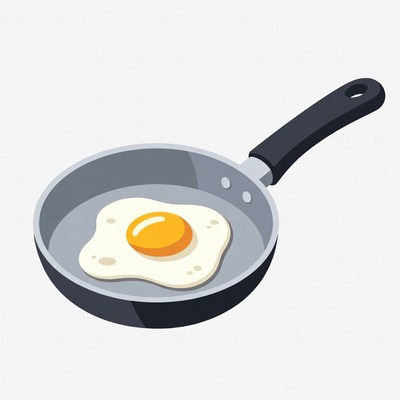Fried Egg in Frying Pan