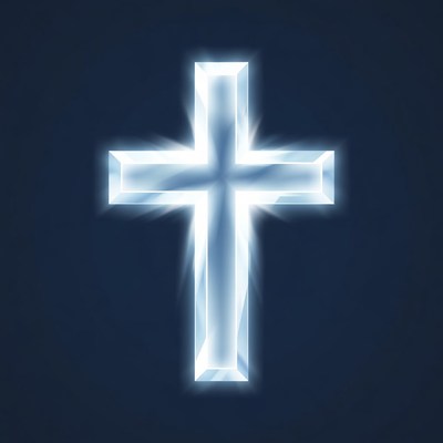 Glowing Crystal Cross