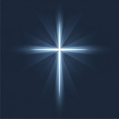 Glowing Cross on Dark Background