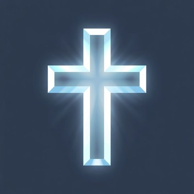 Glowing White Cross