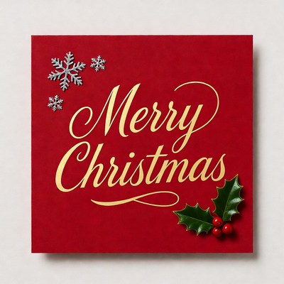 Merry Christmas Red Card