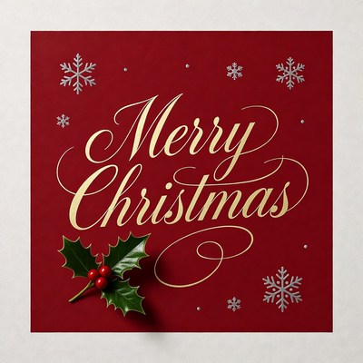 Merry Christmas with Holly