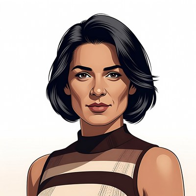 Portrait of woman in brown dress