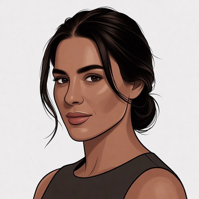 Beautiful woman with bun hairstyle