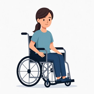 Woman in wheelchair illustration