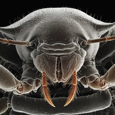 Close-up of silverfish insect