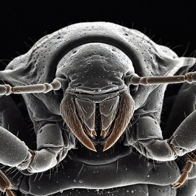 Silverfish insect close-up