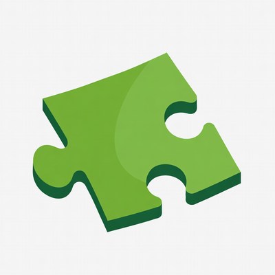 Green puzzle piece illustration