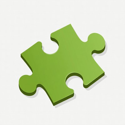 Green puzzle piece