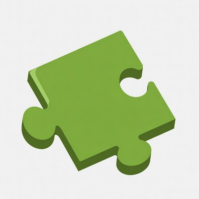 Green Jigsaw Puzzle Piece