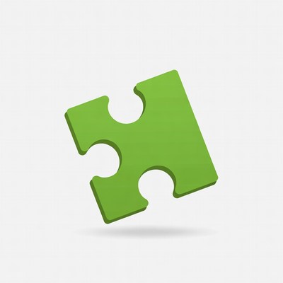 Green puzzle piece illustration