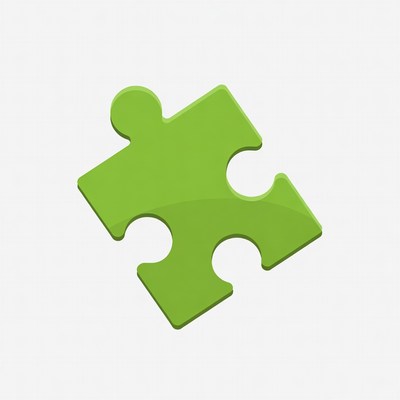 Green puzzle piece illustration