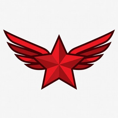 Red Winged Star Illustration