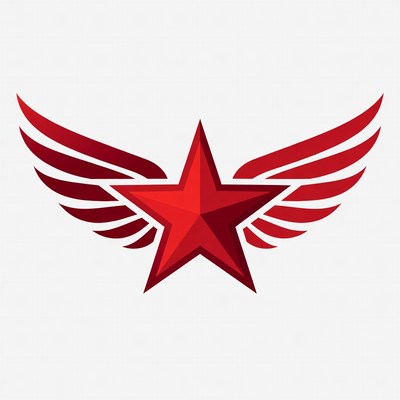 Red Winged Star Illustration