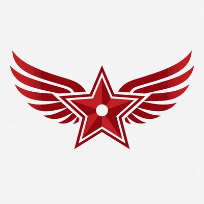 Red Winged Star Illustration