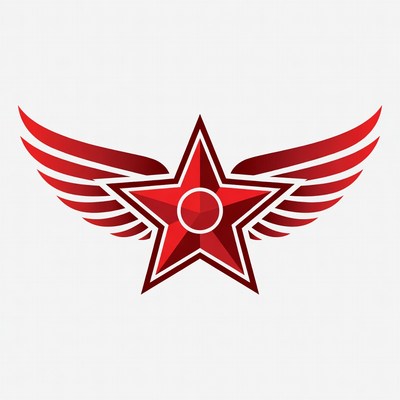 Red Winged Star Illustration