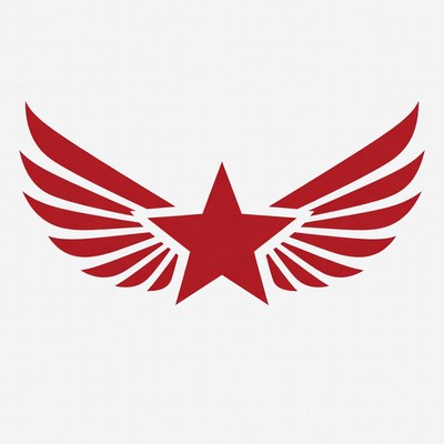 Red Star with Wings