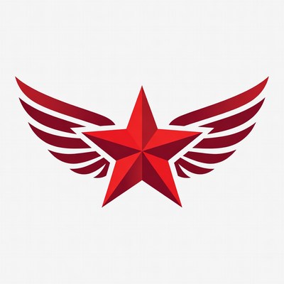 Red Winged Star Illustration