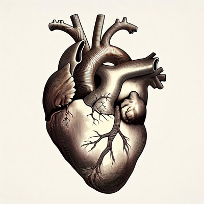 Detailed Human Heart Illustration
