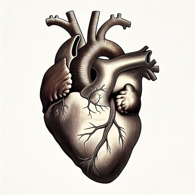 Detailed Human Heart Illustration