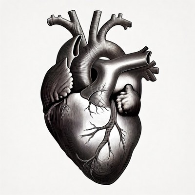 Detailed Human Heart Illustration
