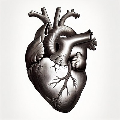Detailed Human Heart Illustration