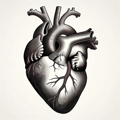 Detailed Human Heart Illustration