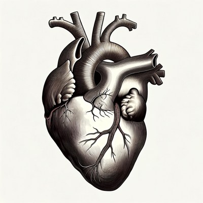 Detailed Human Heart Illustration