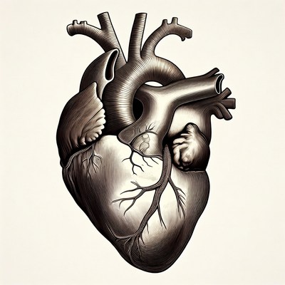 Detailed Human Heart Illustration