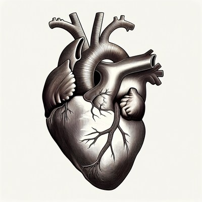 Detailed Human Heart Illustration