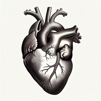 Detailed Human Heart Illustration