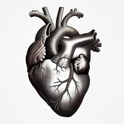 Detailed Human Heart Illustration