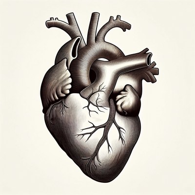 Detailed Human Heart Illustration