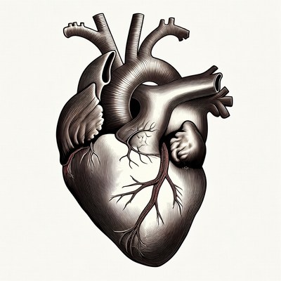 Detailed Human Heart Illustration