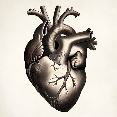 Detailed Human Heart Illustration