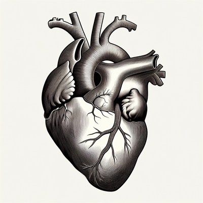 Detailed Human Heart Illustration
