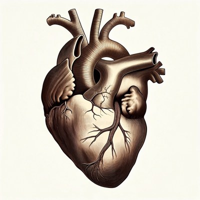 Detailed Human Heart Illustration