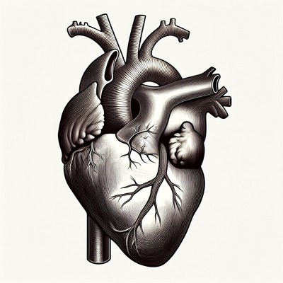 Detailed Human Heart Illustration