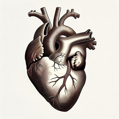 Detailed Human Heart Illustration