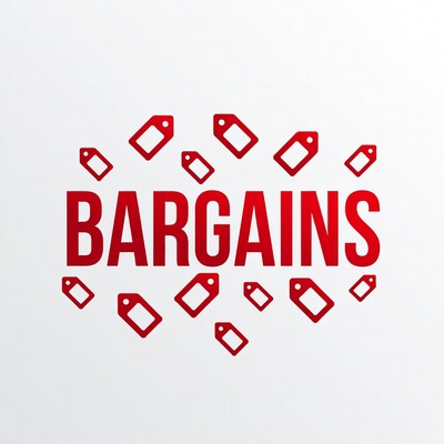 Red Bargains Tags Illustration