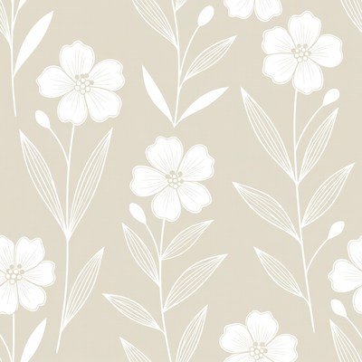 White Floral Seamless Pattern