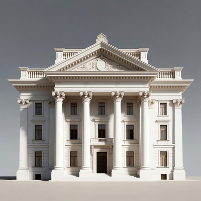 Neoclassical Building with Columns