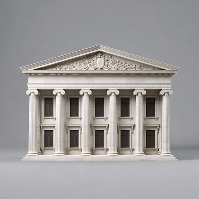 Neoclassical Building with Columns
