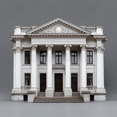 Neoclassical Building with Columns