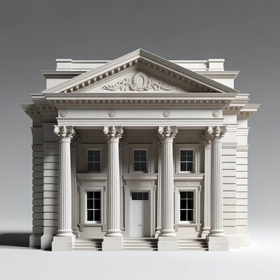 Neoclassical Building with Columns