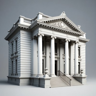 Neoclassical Mansion with Columns