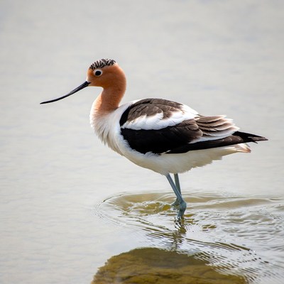 Avocet standing in shallow water