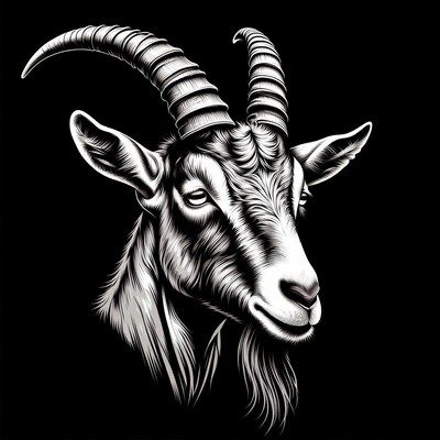 Goat head illustration